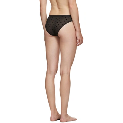 Shop Stella Mccartney Black Betty Twinkling High Leg Briefs In 001 Black