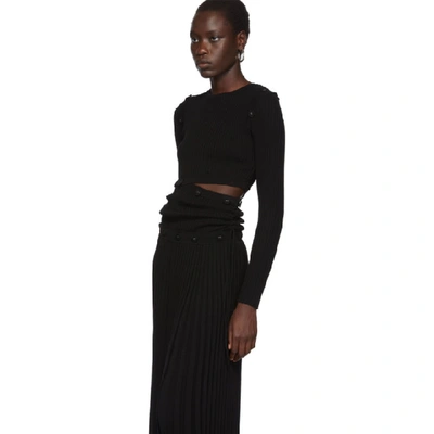 Shop Christopher Esber Black Deconstruct Long Sleeve Dress