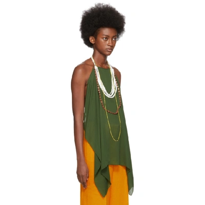 Shop Jacquemus Green 'le Haut Bijoux' Tank Top