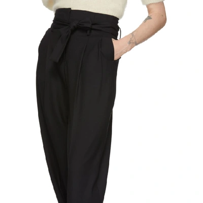 WANDERING 黑色羊毛长裤