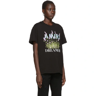 Shop Amiri Black Flower Dreamer T-shirt