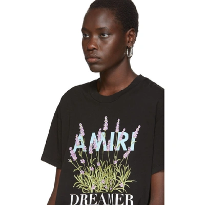 Shop Amiri Black Flower Dreamer T-shirt