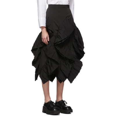 Shop Enföld Enfold Black Twill Pleated Frill Skirt In O20b Black