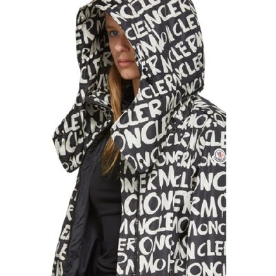 Shop Moncler Black And White Logo Hanoi Jacket In 999 Blackwh