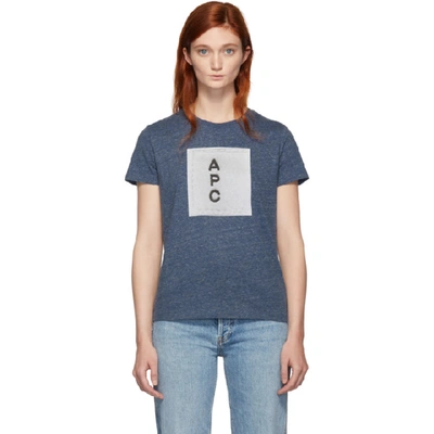 Shop A.p.c. Indigo Logo T-shirt