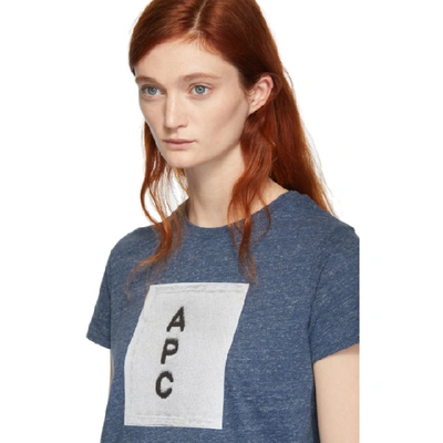 Shop A.p.c. Indigo Logo T-shirt