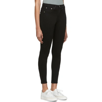 Shop Rag & Bone Rag And Bone Black High-rise Ankle Skinny Jeans In 001 Black