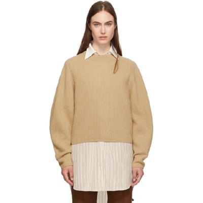 Shop Chloé Chloe Brown Wool And Cashmere Sweater In 20l Barlbrw