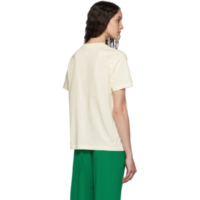 Shop Gucci Off-white Tennis T-shirt In 7136 Sunkis