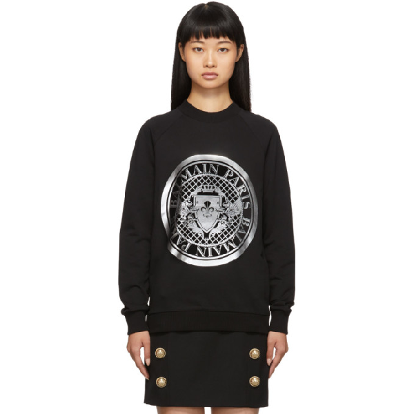 balmain coin sweatshirt