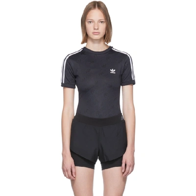 Shop Adidas Originals Black Logo Bodysuit