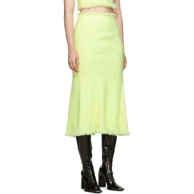 Shop Alexander Wang Yellow Tweed Skirt In 713 Highlig