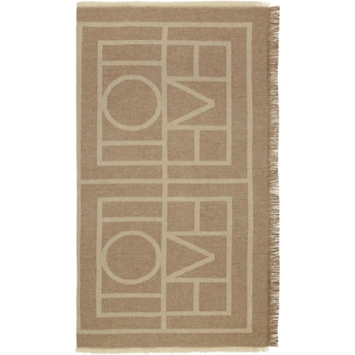 Shop Totême Toteme Brown Cashmere Como Scarf In Tobacco Mon