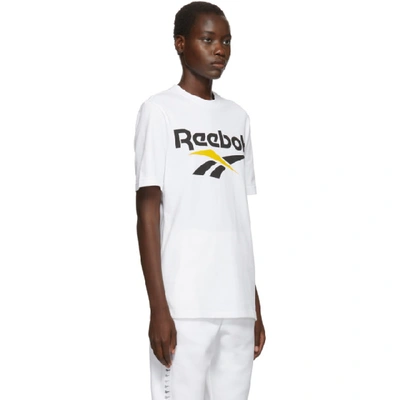 Shop Reebok Classics White And Black Vector T-shirt In White/black