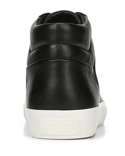 Shop Vince Men's Fynn Glove Leather Low-top Sneakers In Black