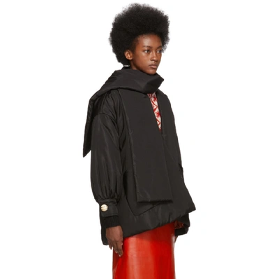 Shop Gucci Black Taffeta Oversized Jacket In 1043 Black