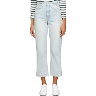 Shop Slvrlake Blue London Crop Jeans In Powb Powder