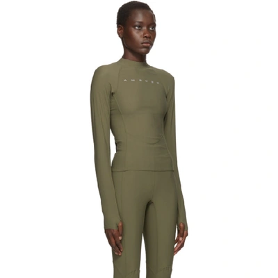 Shop Ambush Green Mini Logo Scuba Turtleneck In Olive