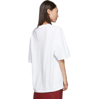 Shop Balenciaga White Bb Oversized T-shirt