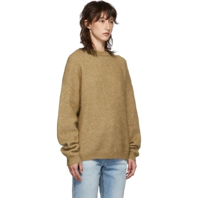 Shop Acne Studios Brown Mohair Oversized Sweater In Caramel Bro