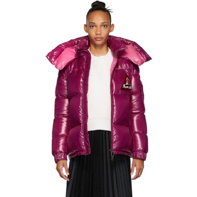 Shop Moncler Purple Down Wilson Jacket In 64b Berry