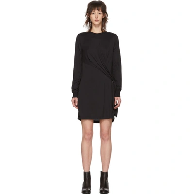 Shop Rag & Bone Rag And Bone Black Draped Shaw Mini Dress In 1 Black