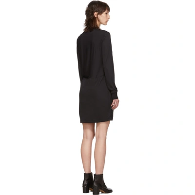 Shop Rag & Bone Rag And Bone Black Draped Shaw Mini Dress In 1 Black