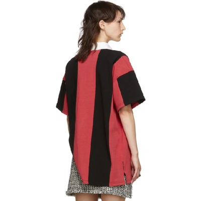 Shop Alexander Wang Red And Black Rugby Shirt In 917 Red/blk