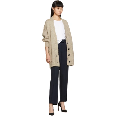 Shop Isabel Marant Étoile Isabel Marant Etoile Beige Knit Scott Tweedy Cardigan In 90be Beige