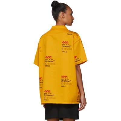 OFF-WHITE 黄色 HOLIDAY 工业风短袖衬衫