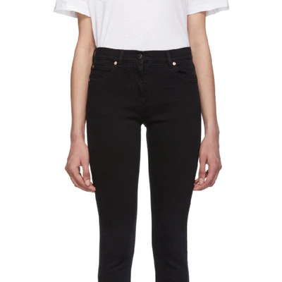 Shop Valentino Black Vltn Stretch Jeans In 0no Black