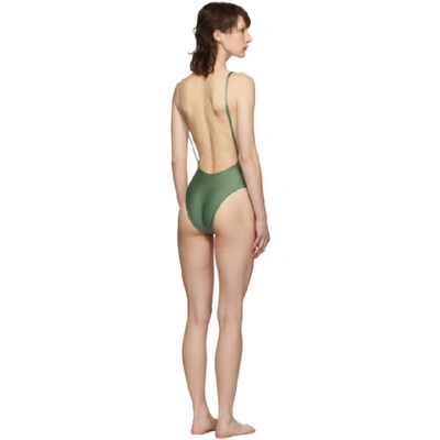 Shop Haight Green Thin Strap One-piece Swimsuit In Lotus Green