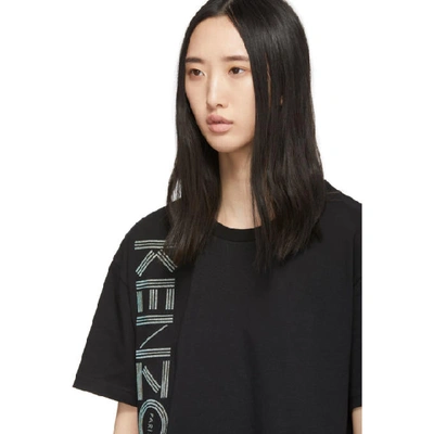 Shop Kenzo Black Logo Boxy T-shirt In 9a Black