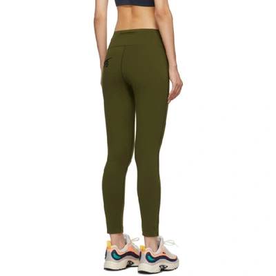 Shop Victoria Beckham Green Classic Leggings In Army Green