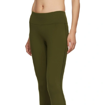 Shop Victoria Beckham Green Classic Leggings In Army Green