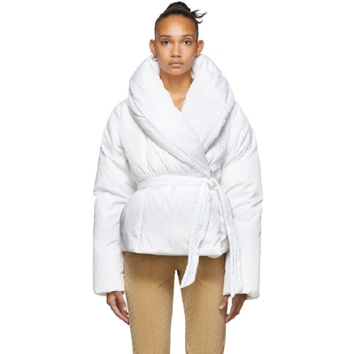 Shop Saks Potts White Down Bubble Jacket