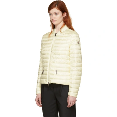 Shop Moncler Off-white Down Blen Jacket In 034 White