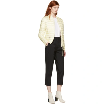 Shop Moncler Off-white Down Blen Jacket In 034 White