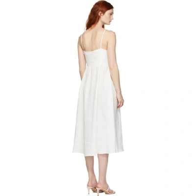 Shop Mansur Gavriel White Slip Button Dress