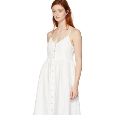 Shop Mansur Gavriel White Slip Button Dress