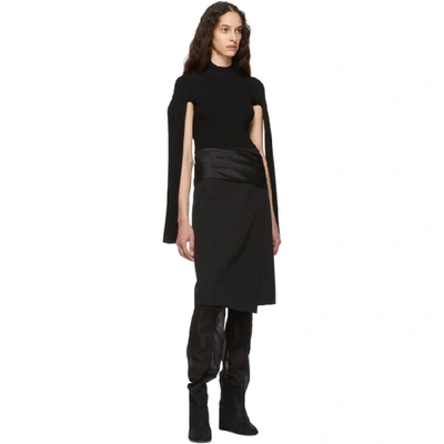 Shop Helmut Lang Black Open Back Sweater