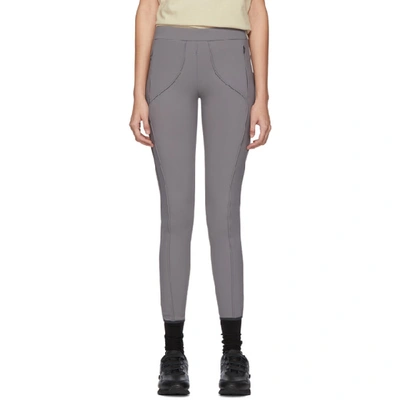Shop A-cold-wall* Grey Piping Leggings In Slat