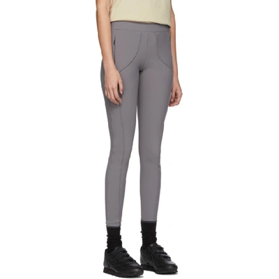 Shop A-cold-wall* Grey Piping Leggings In Slat