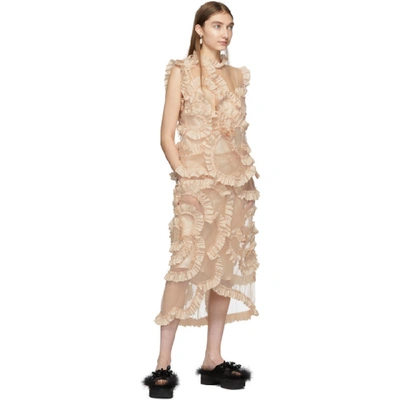 Shop Moncler Genius 4 Moncler Simone Rocha Beige Floral Skirt In 529 Beige