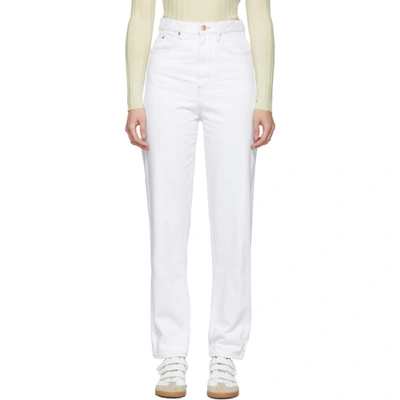 Shop Isabel Marant Étoile Isabel Marant Etoile White Corsyj Jeans In 20wh White
