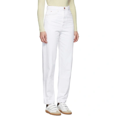 Shop Isabel Marant Étoile Isabel Marant Etoile White Corsyj Jeans In 20wh White