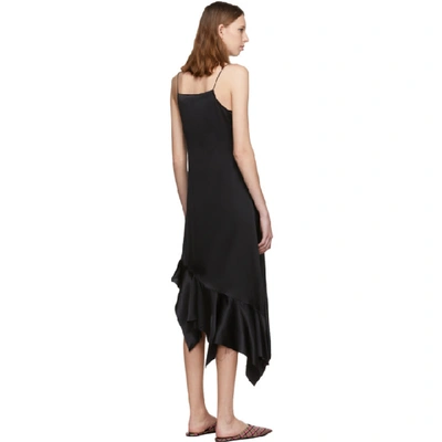 Shop Marques' Almeida Marques Almeida Black Silk Peplum Dress