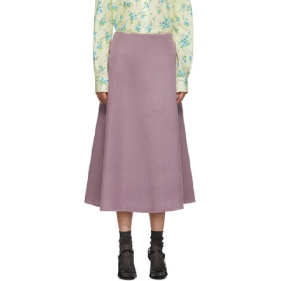 Shop Marc Jacobs Purple Double Faced Skirt In 533 Lilac