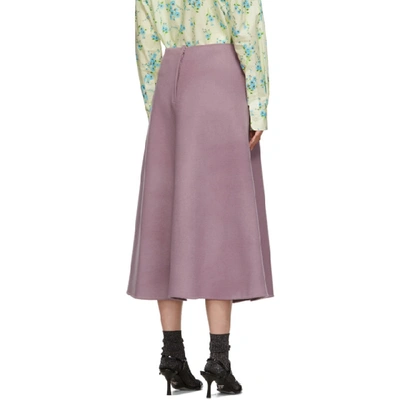 Shop Marc Jacobs Purple Double Faced Skirt In 533 Lilac