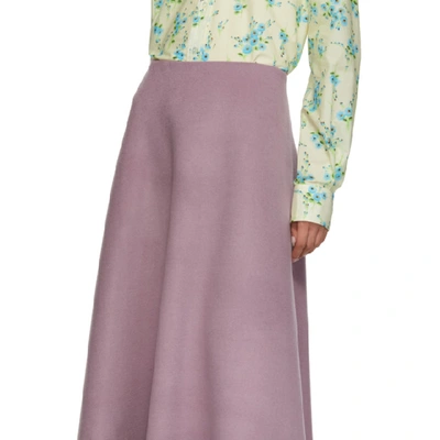 Shop Marc Jacobs Purple Double Faced Skirt In 533 Lilac